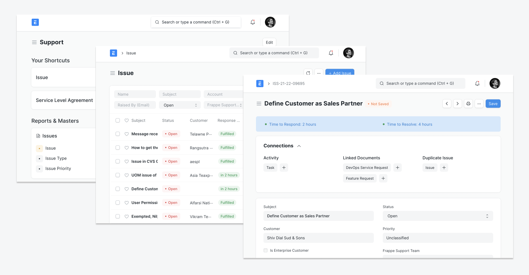 ERPNext Software Interface